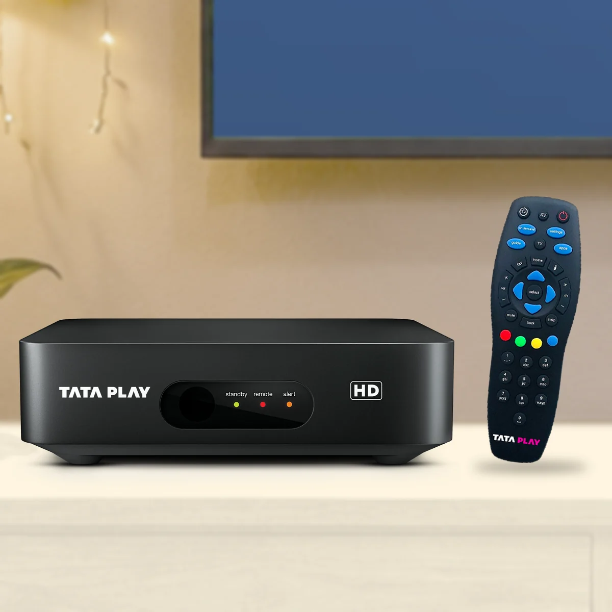 Tata Sky HD Only Set Top Box With Remote For Existing Dish - Tata Play HD Box With ₹3,600 Balance - Navratri Special Offer