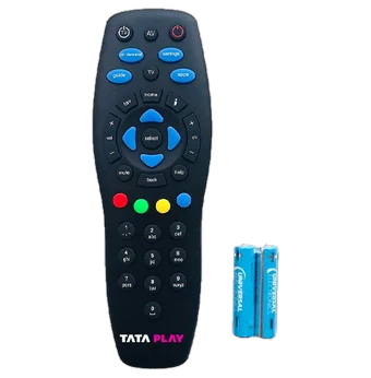 Tata Play (Tata Sky) Original Remote for SD & HD Set Top Box - 2 AA Batteries Included